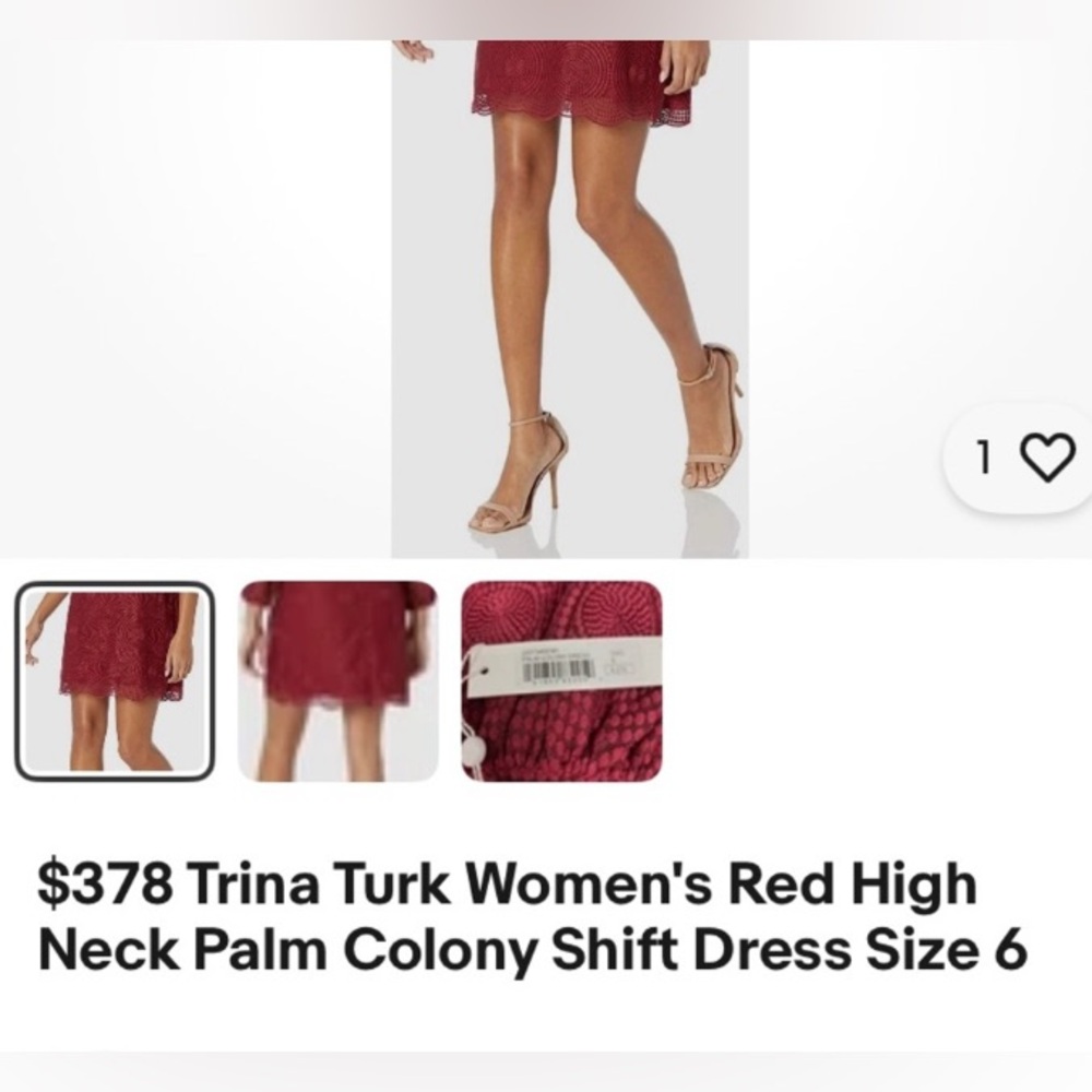 Trina Turk high neck Palm Colony shift dress 10 - Picture 10 of 10